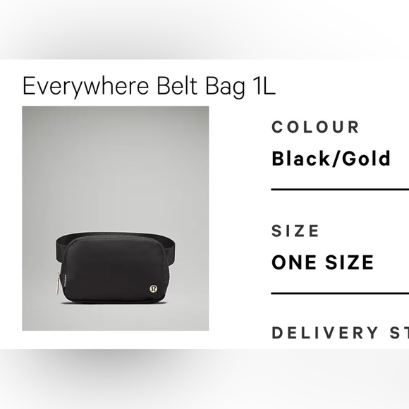 lululemon athletica Bags Rare Blackgold Lululemon Everywhere Belt
